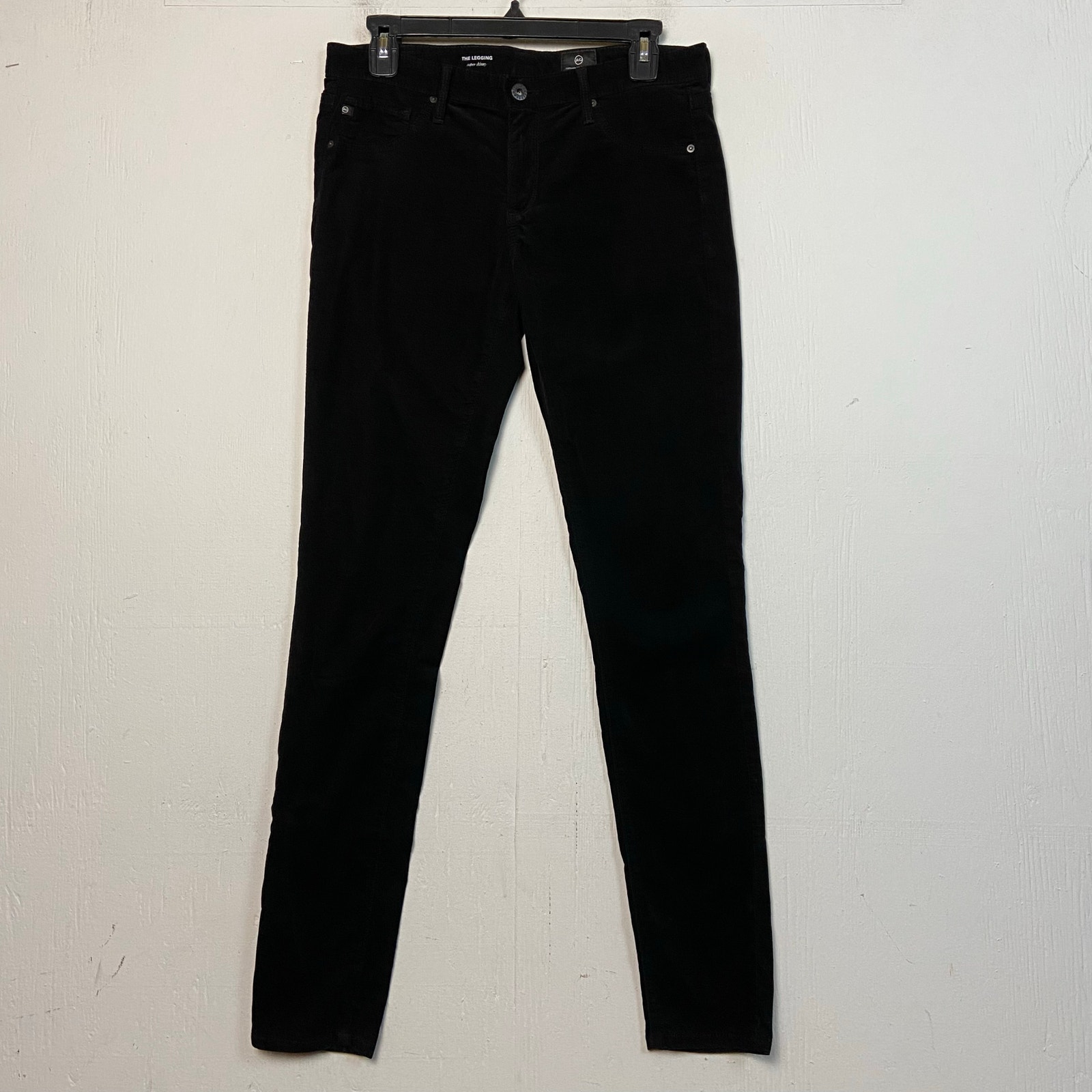 Ag Adriano Goldschmied Pants Womens 28 Black The Legging Super Skinny Cotton